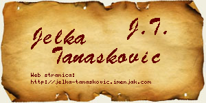 Jelka Tanasković vizit kartica